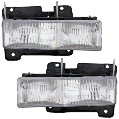 Headlight Pair for GMC Yukon (1992–1999) CAPA Composite