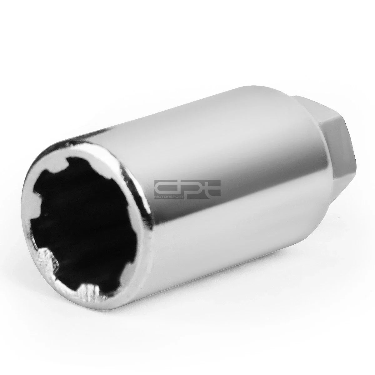 Set of 20 Open End M12x1.25 50mm Tall Gun Metal Aluminum Lug Nuts + Adapter
