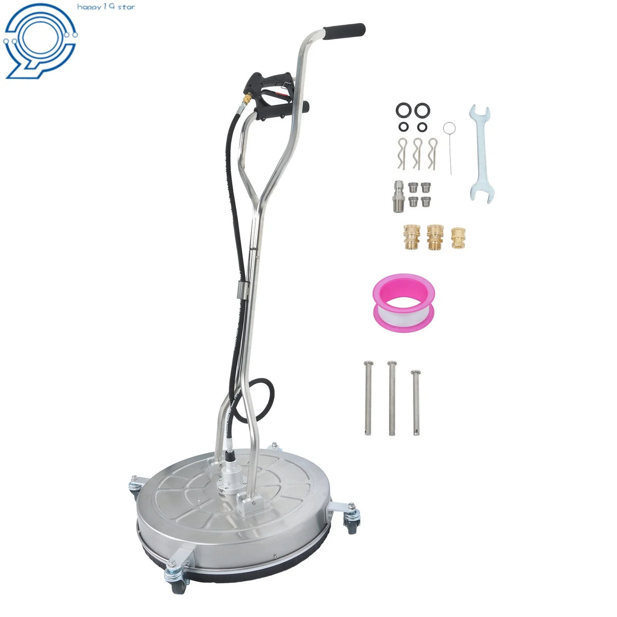 24" Pressure Washer Surface Cleaner for Concrete, Patio, Sidewalk