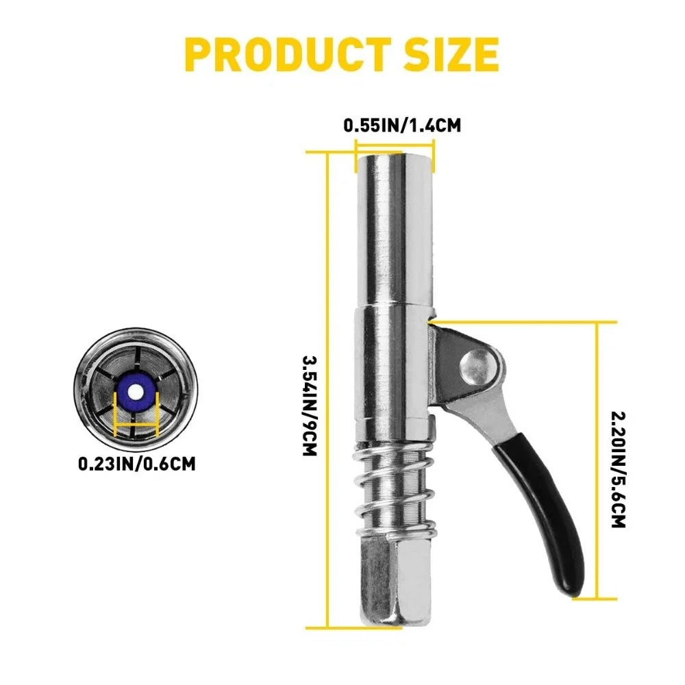 Grease Gun Coupler for Professional Use (10000PSI)