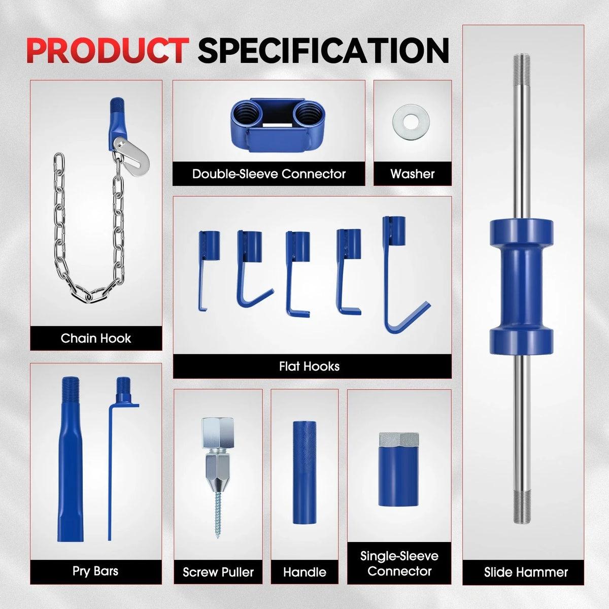 14Pcs Dent Removal Kit Slide Hammer Puller for All Vehicles