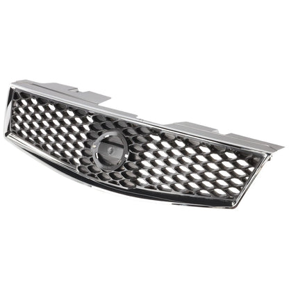 Grille for Nissan Sentra (2009–2012) Chrome Shell with Gray Insert