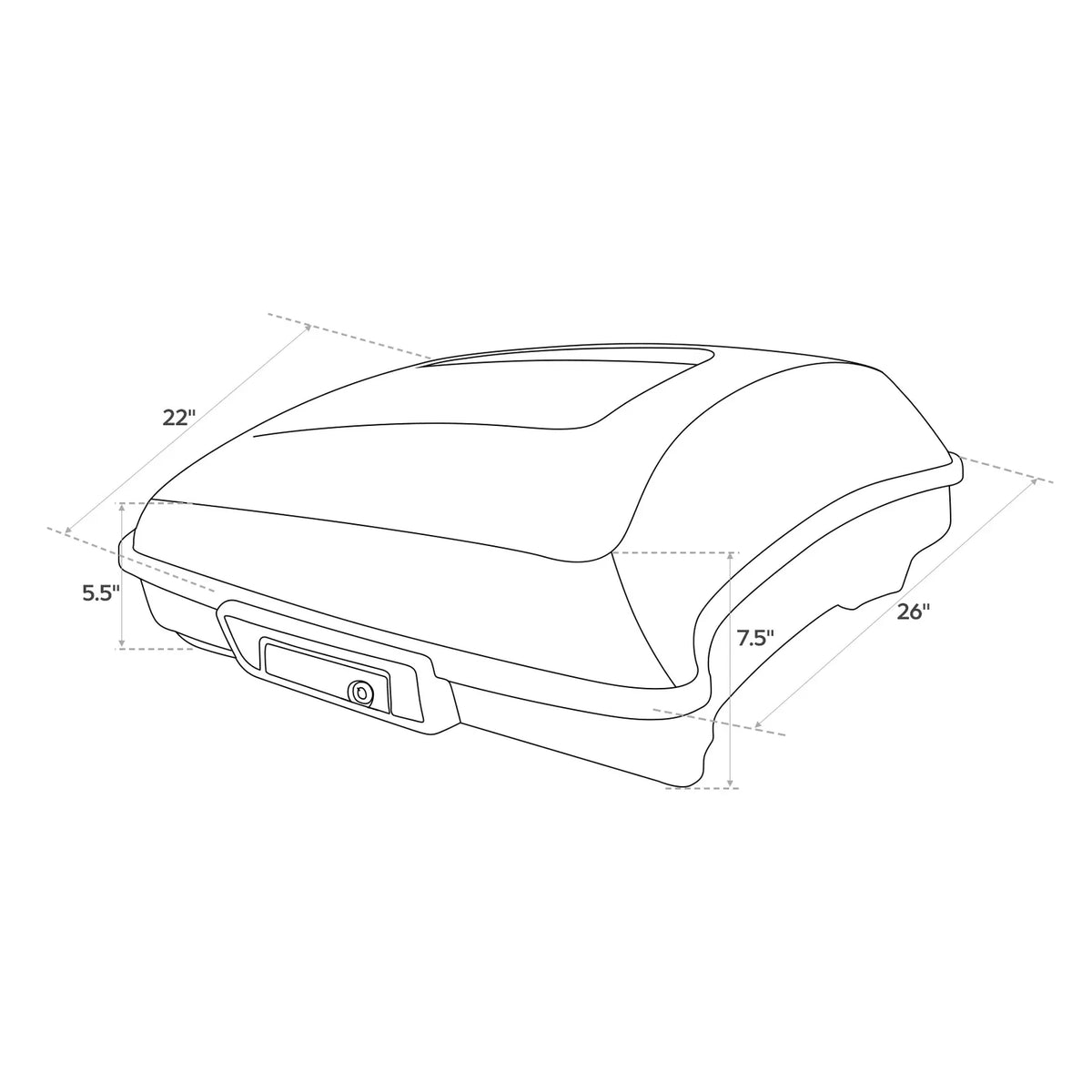 Razor Trunk for Harley Touring Glide (2014–2024) Deep Jade Pearl