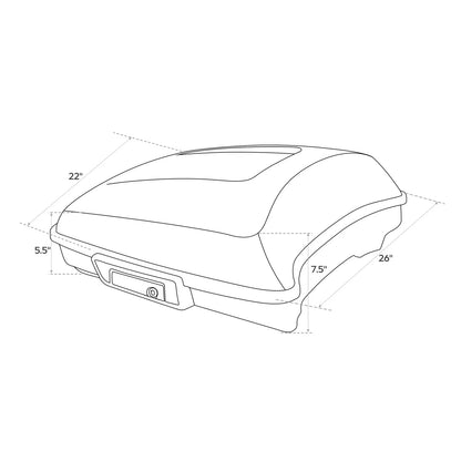 Razor Trunk for Harley Touring Glide (2014–2024) Deep Jade Pearl