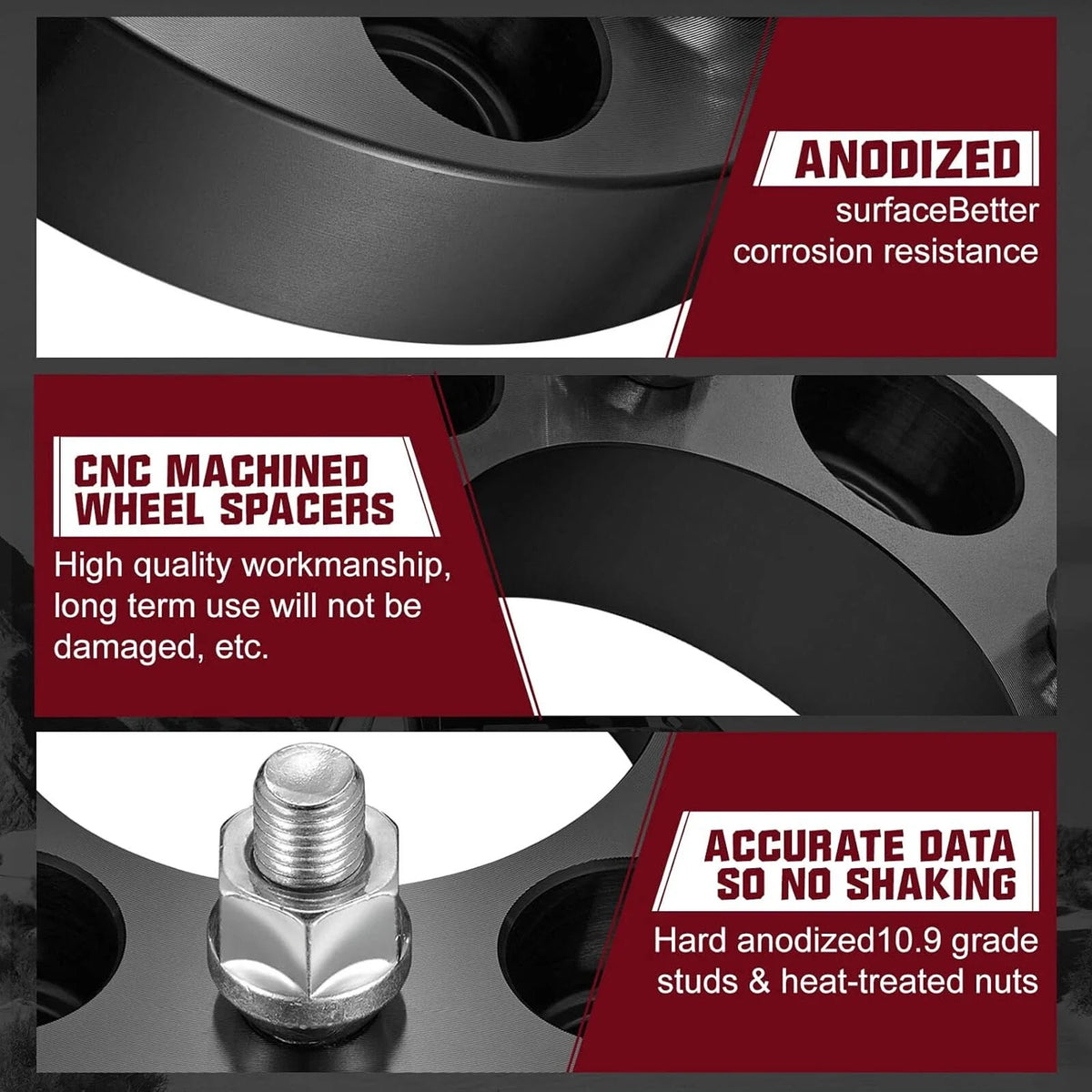 Wheel Adapter Set 5x120 to 5x114.3 1.25" with 12x1.5 Studs