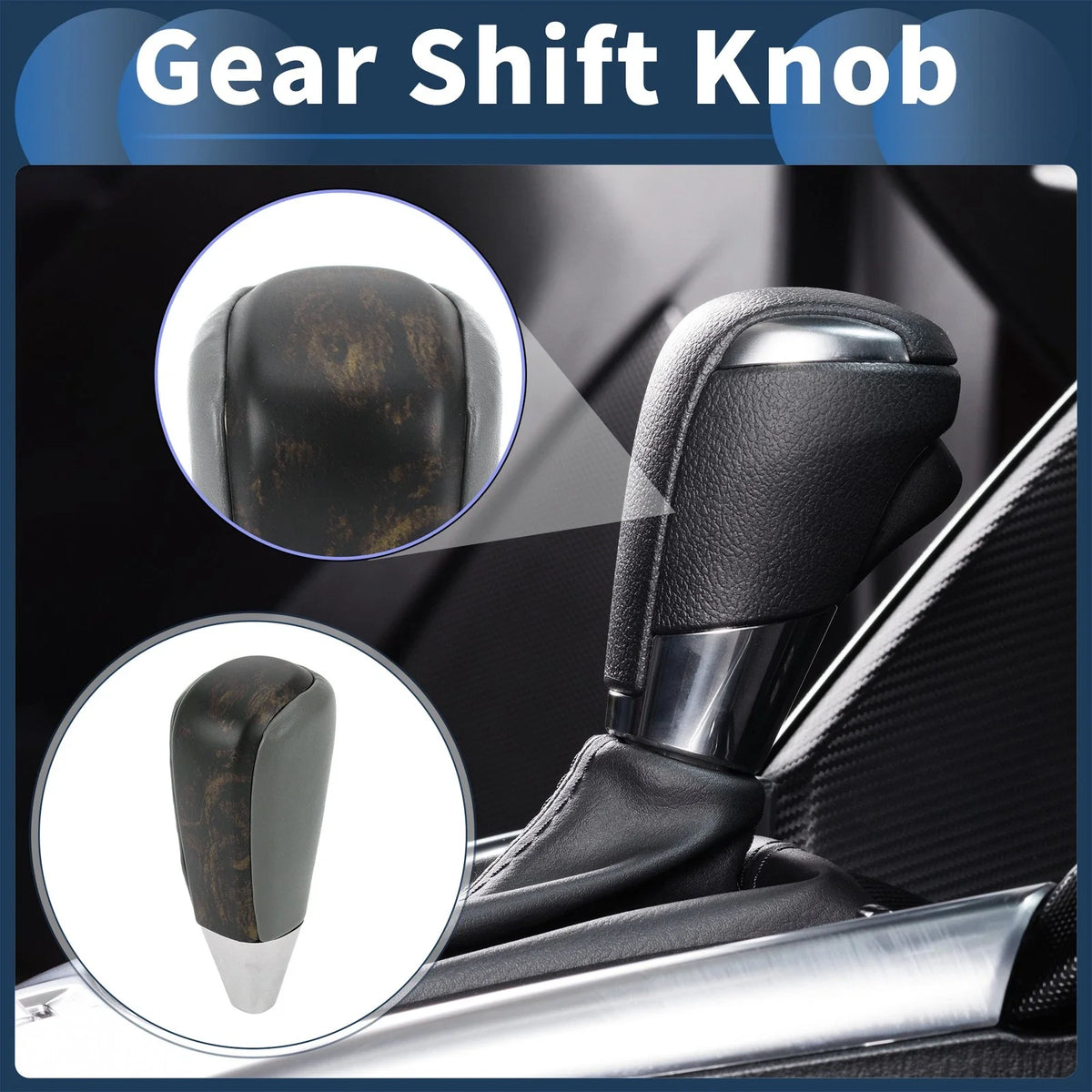 Automatic Gear Shift Knob for Toyota Land Cruiser (2016–2021) Plastic Leather