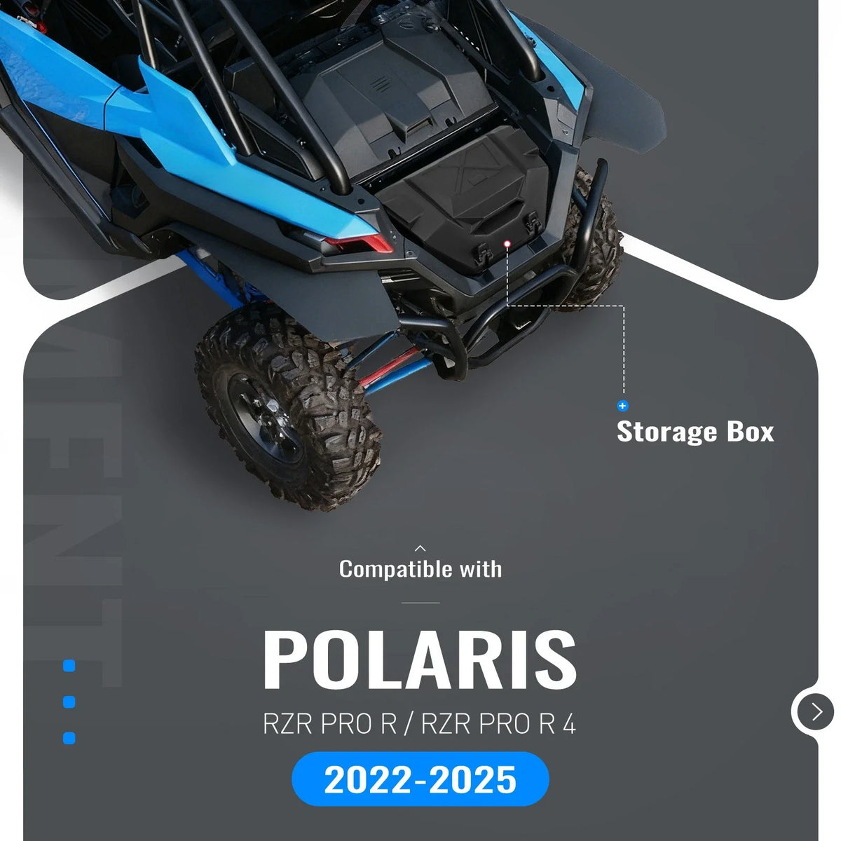 36QT Rear Cargo Tool Storage Box for Polaris RZR Pro R (2022–2025) #2884236