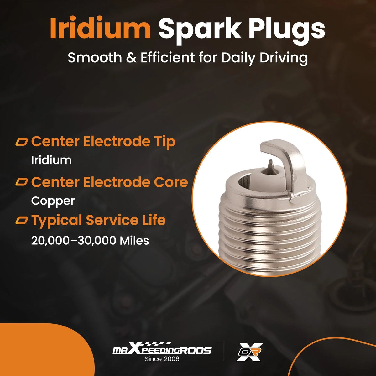 Iridium Spark Plug LFR6AIX-11 for H6 Subaru Outback 3.0L 3.6L 2001-2019