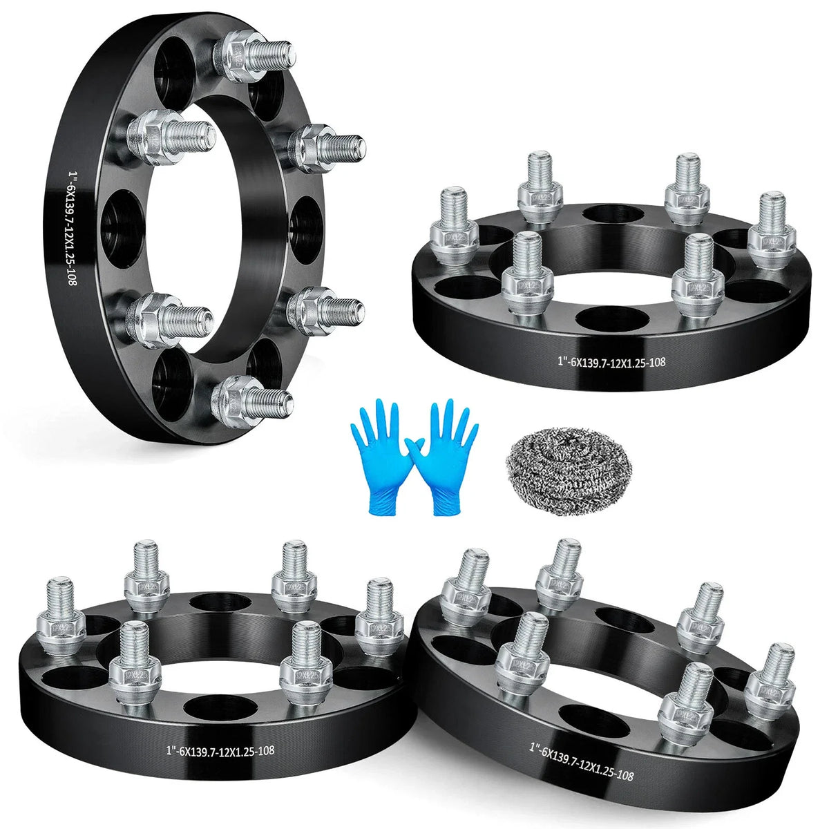 Set of 4 Wheel Spacers for Nissan Infiniti (6x5.5, 12x1.25)