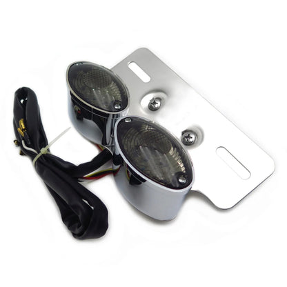 Rear Brake Stop Light with LED License Plate Bracket for Motorcycle