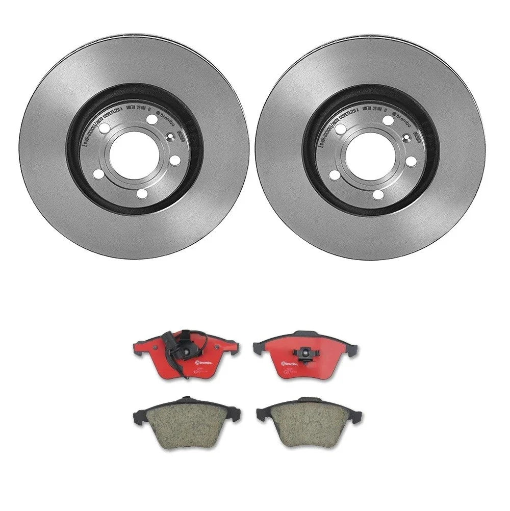 Brembo Front Brake Kit with Ceramic Pads & 321mm Disc Rotors for Audi A6 Quattro