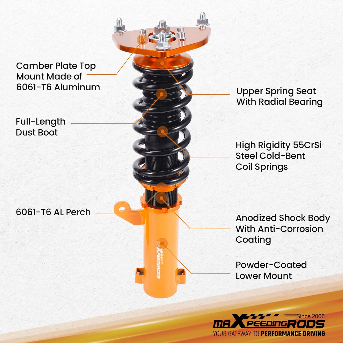 Lowering Suspension Coilovers for Mitsubishi Eclipse Galant 2004-2012