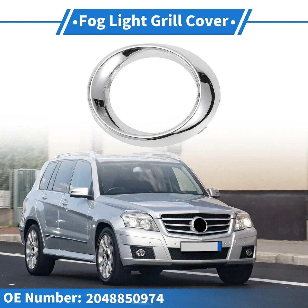 Left Front Fog Light Grill for Mercedes-Benz GLK350 2010-2012