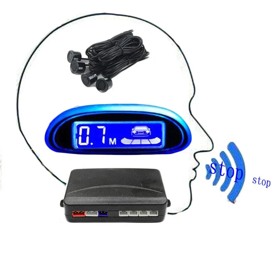 LED Parking Sensor Set for Universal Car Reverse Radar System - 4 pcs