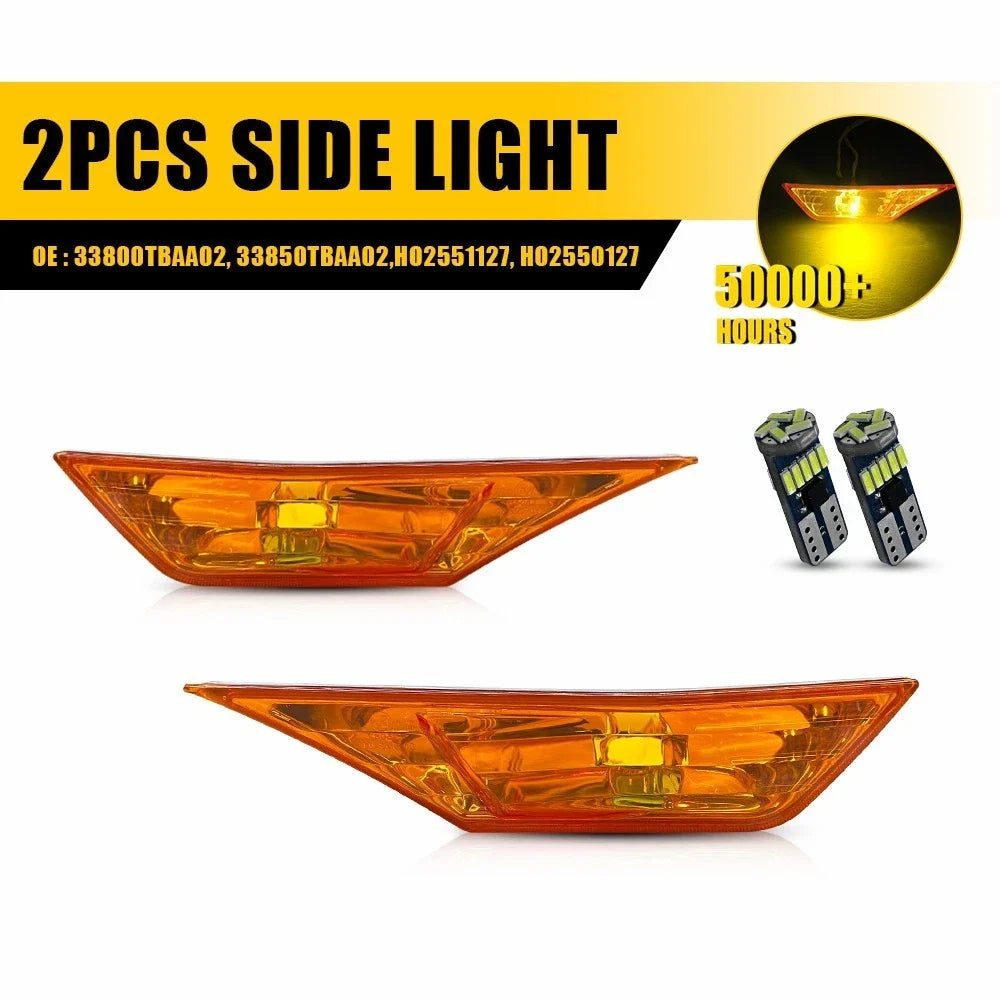 Pair Front Fender Side Marker Lamp for Honda Civic Sedan (2016–2021) EH