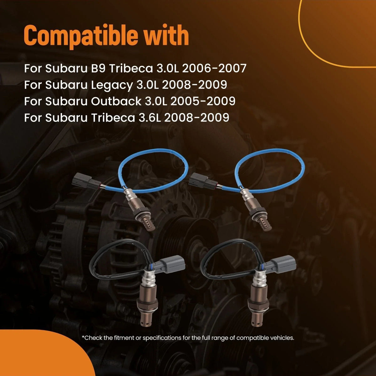 O2 Sensors Upstream and Downstream for 2005-2009 Subaru Outback