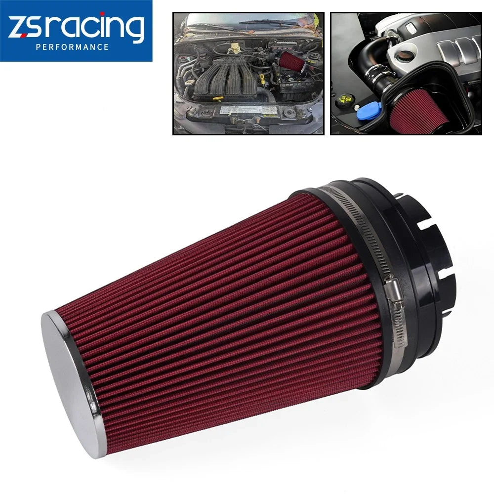 4" Red High Flow Inlet Cone Cold Air Intake Filter for Various Models