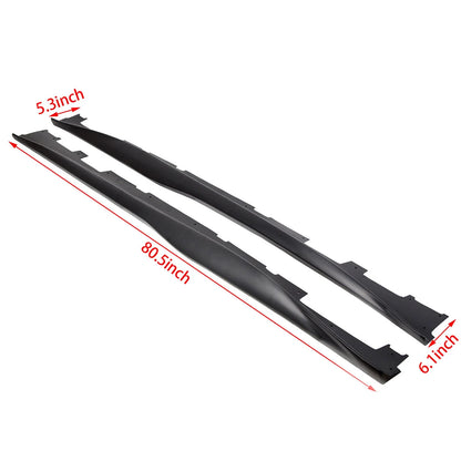 Black Side Skirts Panel Extension for Chevy Camaro RS SS LT LS (2016–2023)