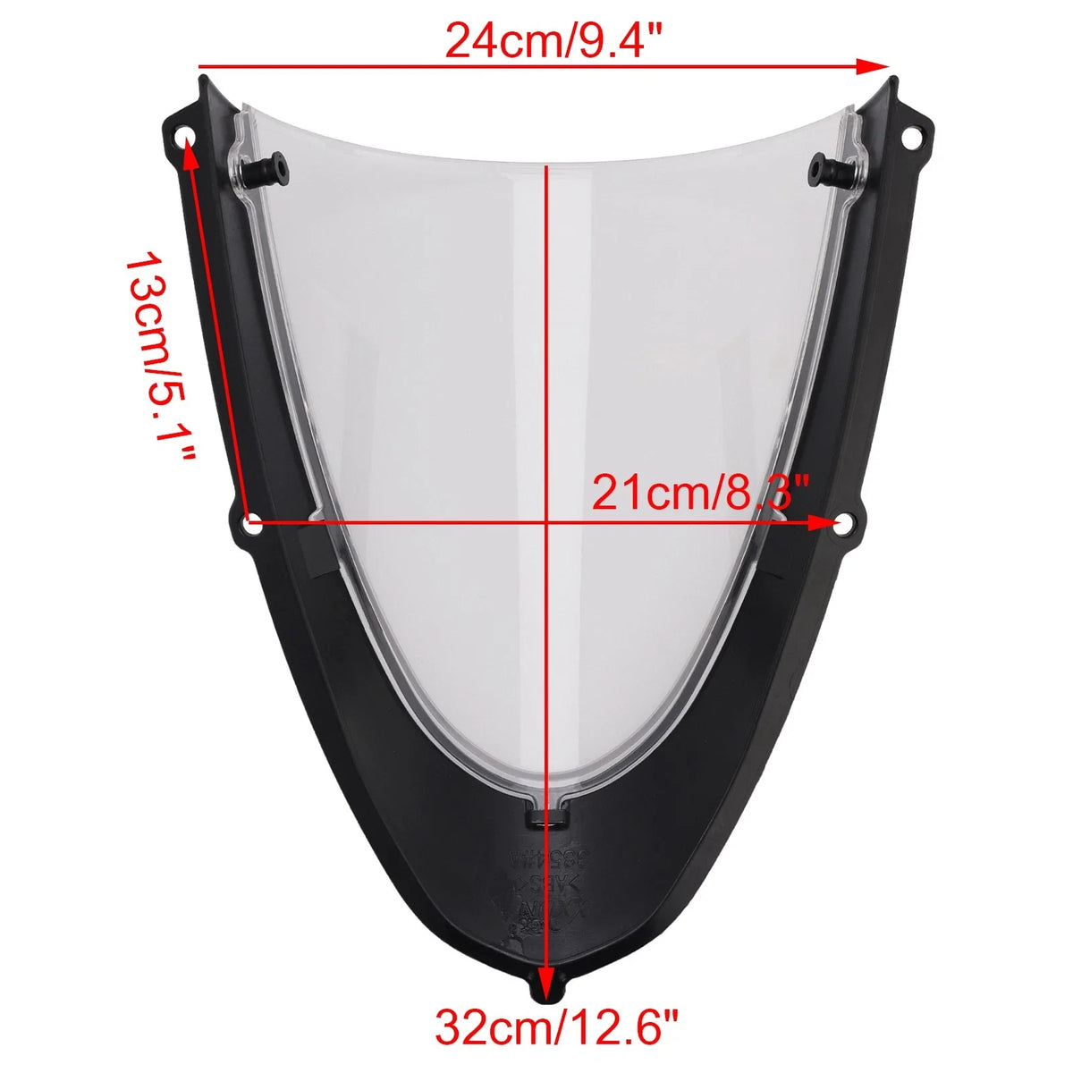 Headlight Fairing Windshield for Aprilia RS 660 (2020–2024) Gloss Black/Clear