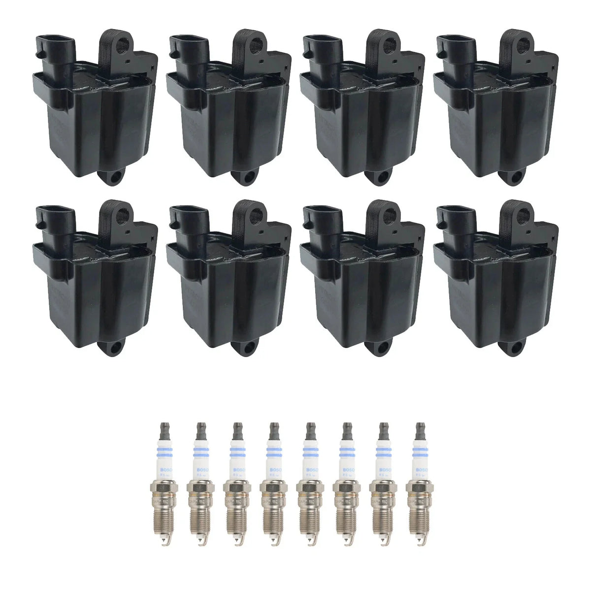 Set of 8 Ignition Coils & Spark Plugs for Cadillac Escalade ESV (2002–2020)