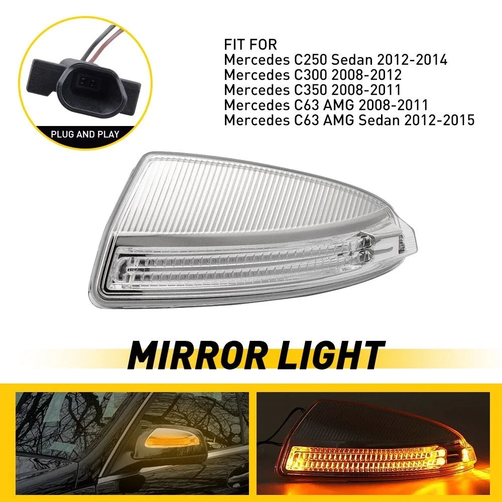 Left LED Side Mirror Light for Mercedes Benz C300 C350 (2008–2012)
