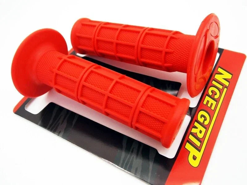 Left Right Hand Grip Set in Red for KTM 420 JBS Handlebar