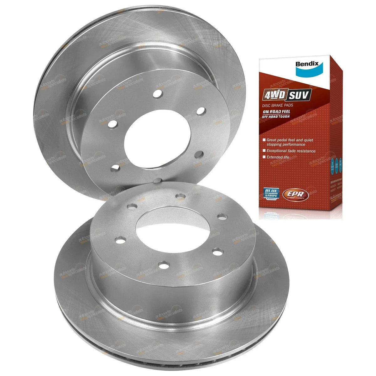 Rear Brake Pads and Disc Rotors for Mitsubishi Challenger 2009-2015