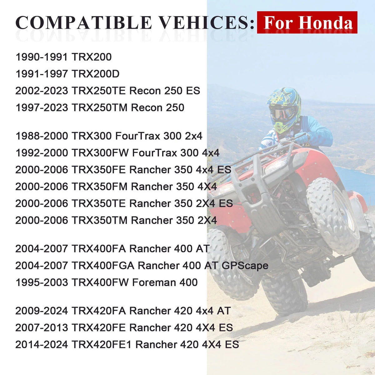Wheel Center Cap for Rancher TRX350FE FM TE TM (2000-2006)