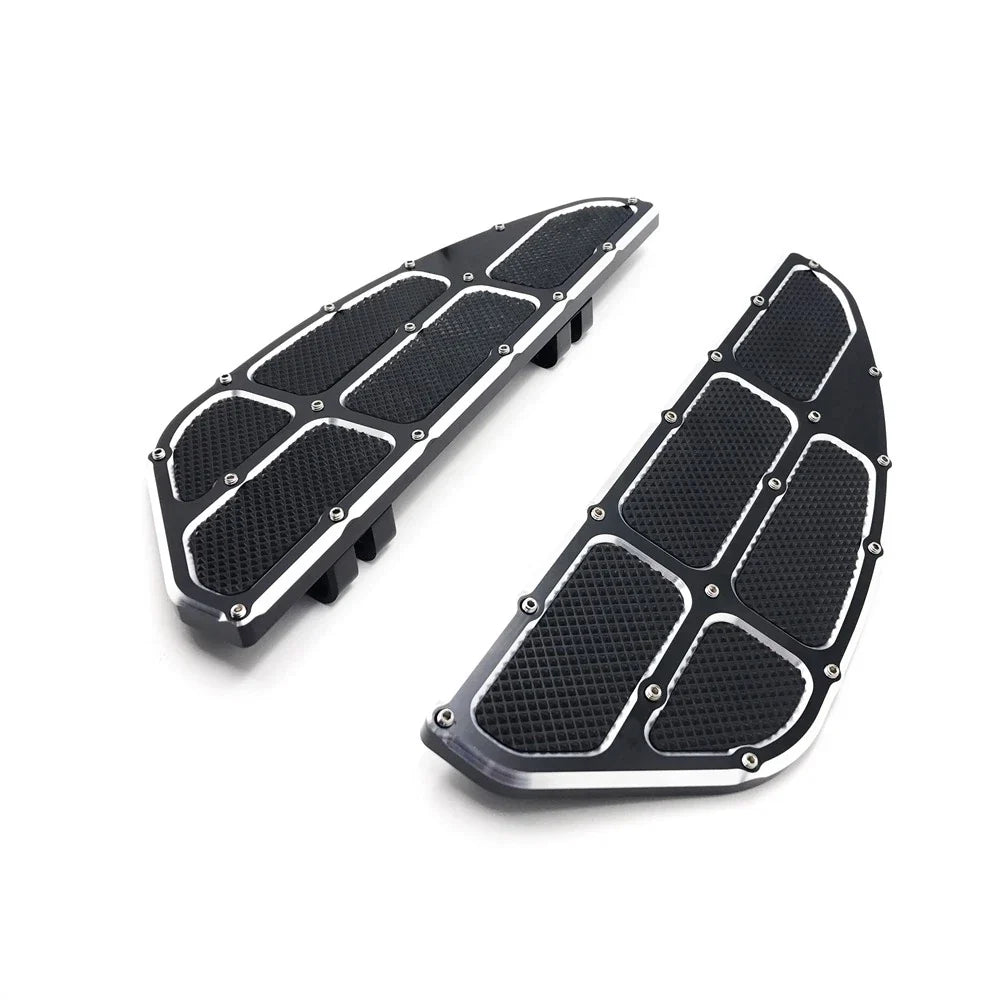 2X Black Footpeg Floorboard for Harley Touring (1984–2015)