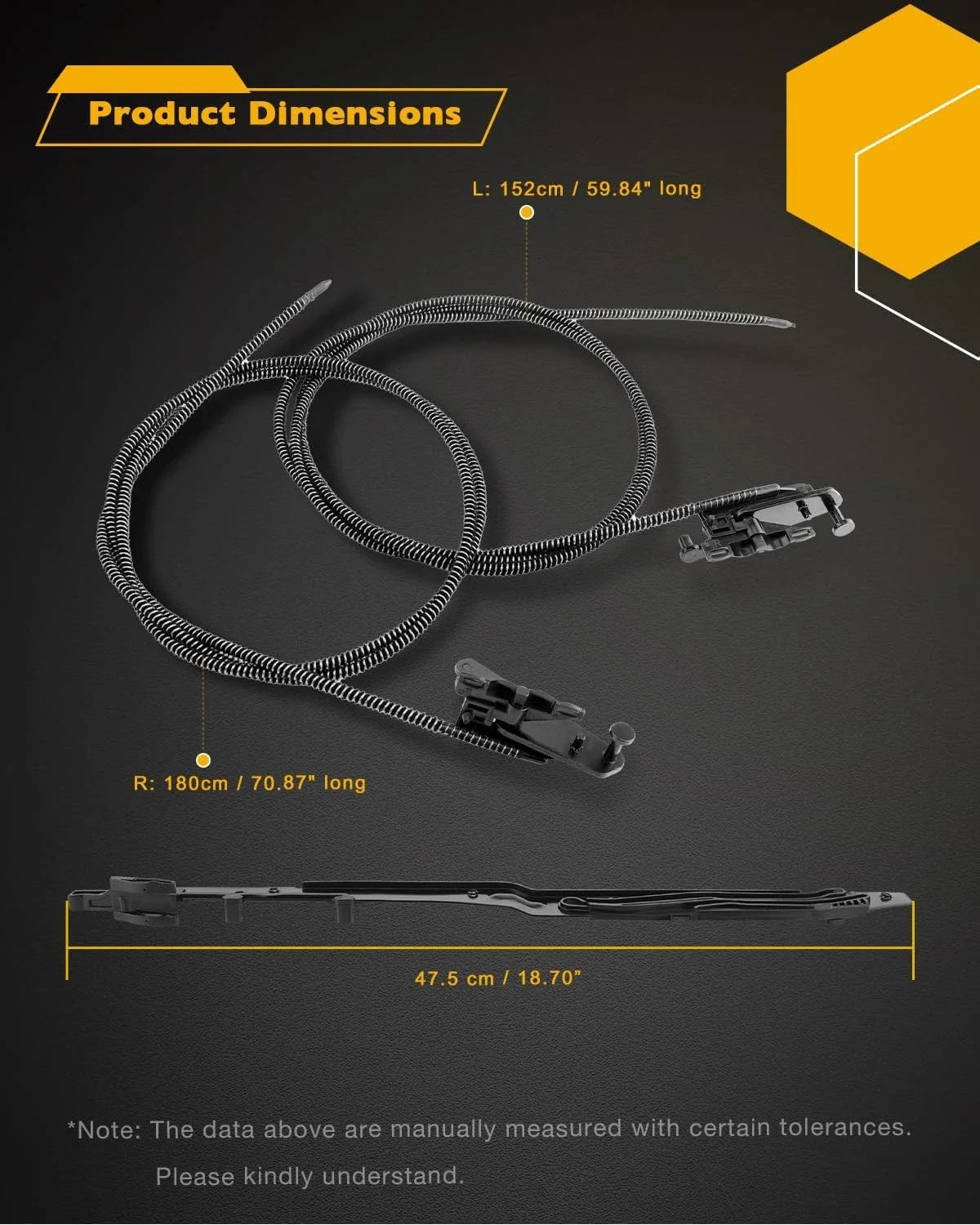 Sunroof Repair Kit - Cable Track for Ford F-150/F-250/F-350 2015-2024