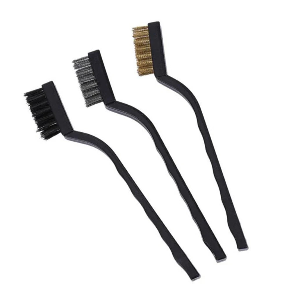 Wire Brush Cleaning Tool with Plastic Handle - Stainless Steel