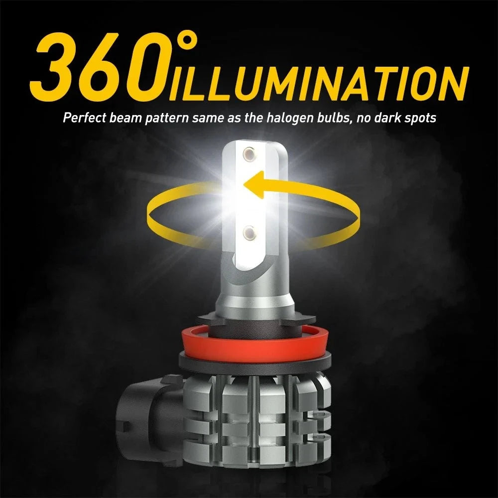 AUXITO H11 LED Headlight Bulb Pair (4000LM, Low Beam) - 2X