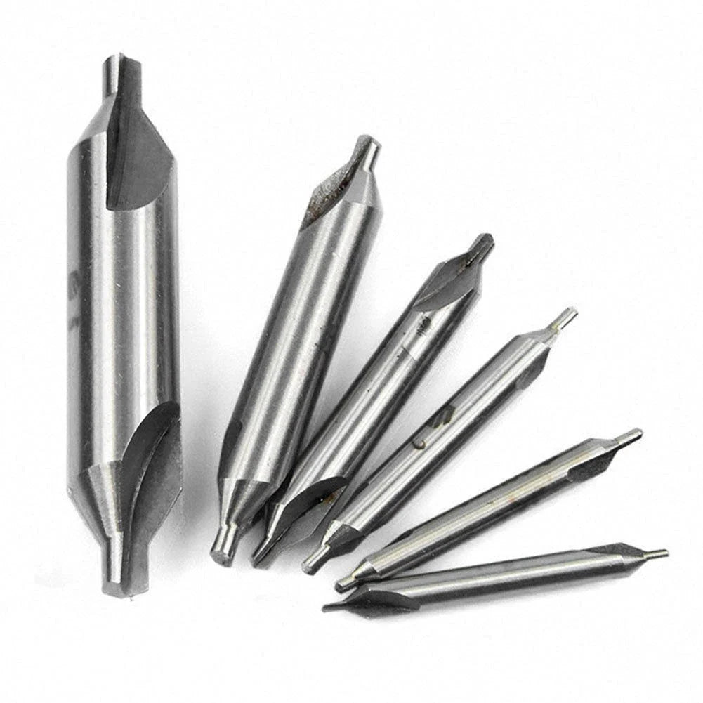 6X HSS Center Drill Countersink Bit Set 1mm-5mm for Lathe Mill