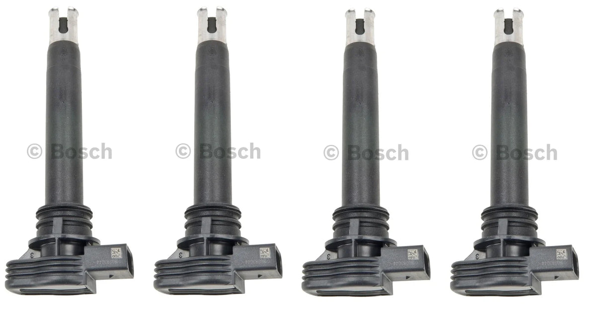 Set of 4 Ignition Coils with Spark Plugs Connector for VW Audi (0221604115)