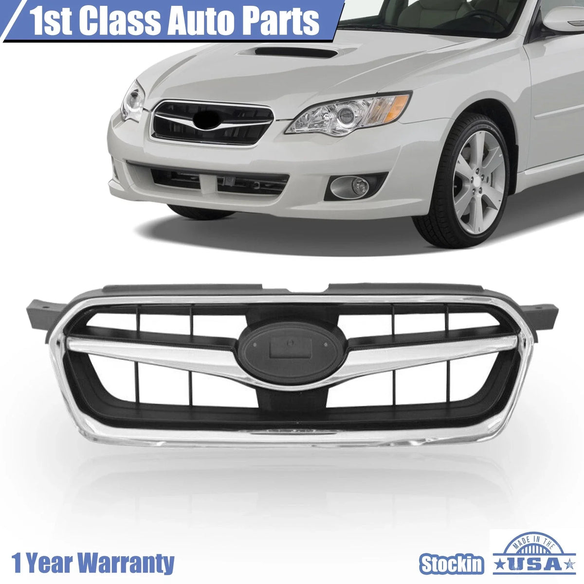 Chrome Front Bumper Grille for Subaru Legacy (2008–2009)