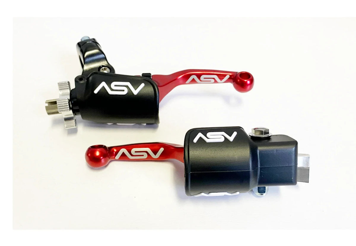 2X Shorty Front Brake Clutch Perch Levers Red for RMX 450Z (2017–Present)