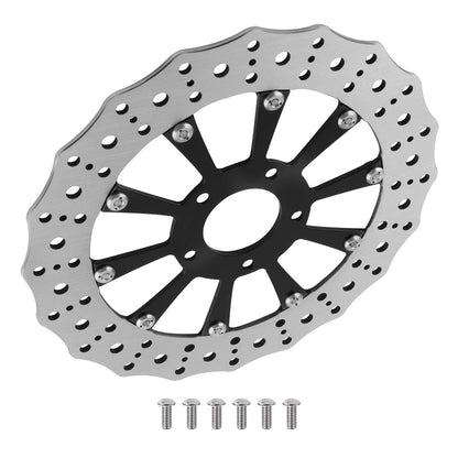 1PC Black Front Brake Rotor Disc for 2008-2019 Harley-Davidson Touring