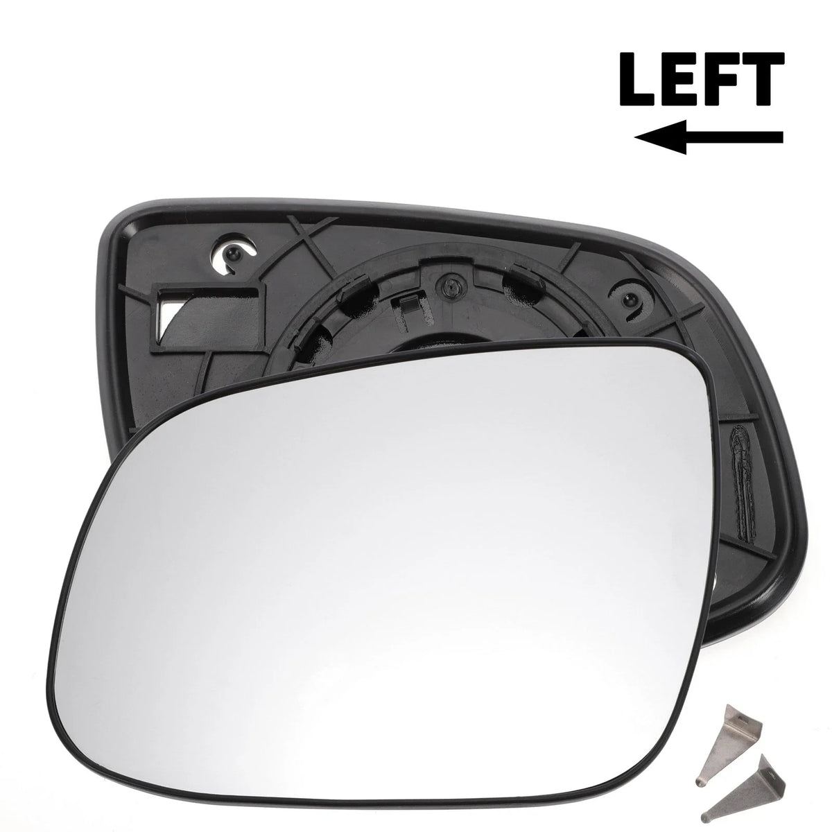 Left Side White Mirror Glass w/ Back for KIA Ceed (2009–2012)