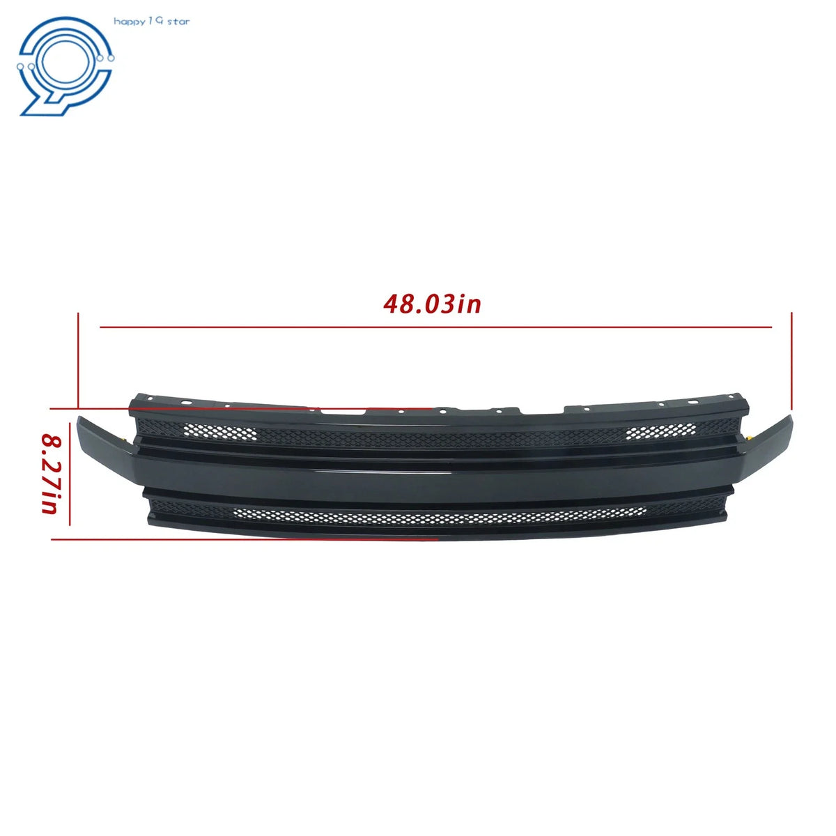Front Upper Grille Assembly Gloss Black for Ford Flex (2013–2019)