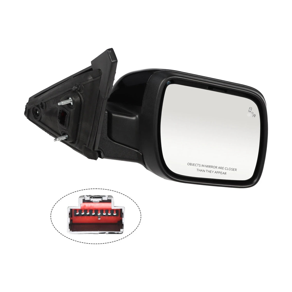 Passenger RH Side Mirror with Blind Spot Puddle Lamp for Ford Explorer (2016–2019)
