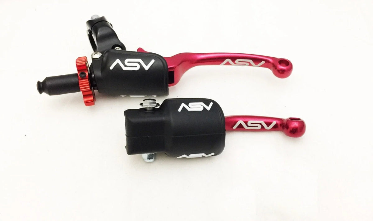 ASV F3 Front Brake Clutch Perch Lever Red for Suzuki RMZ450 RMZ250 (2005–2023)