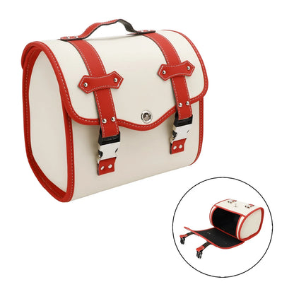 Motorbike Quick Release Side Tool Bag - Saddlebag (White)