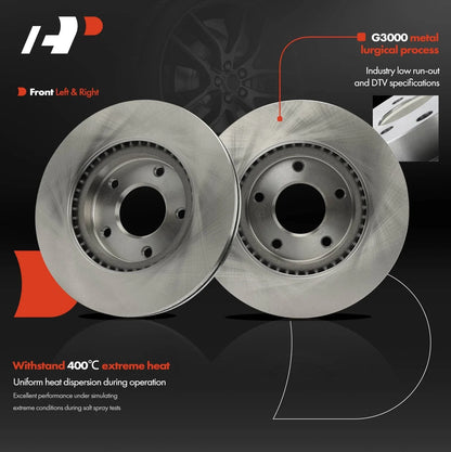 Brake Rotors & Ceramic Pads Set for Nissan Sentra (2013-2017) Front