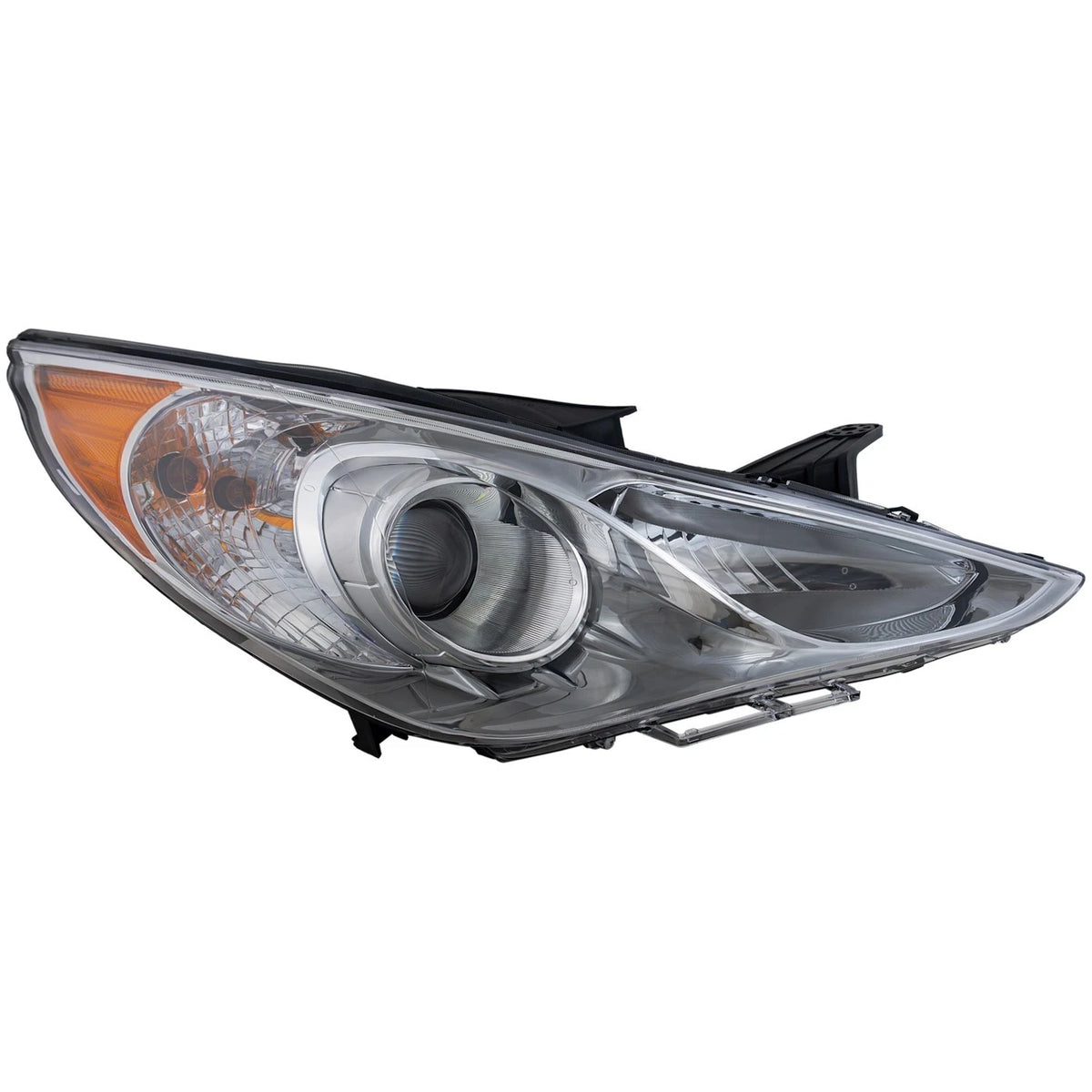 Passenger Side Headlight for Hyundai Sonata (2011–2014) Halogen, Chrome