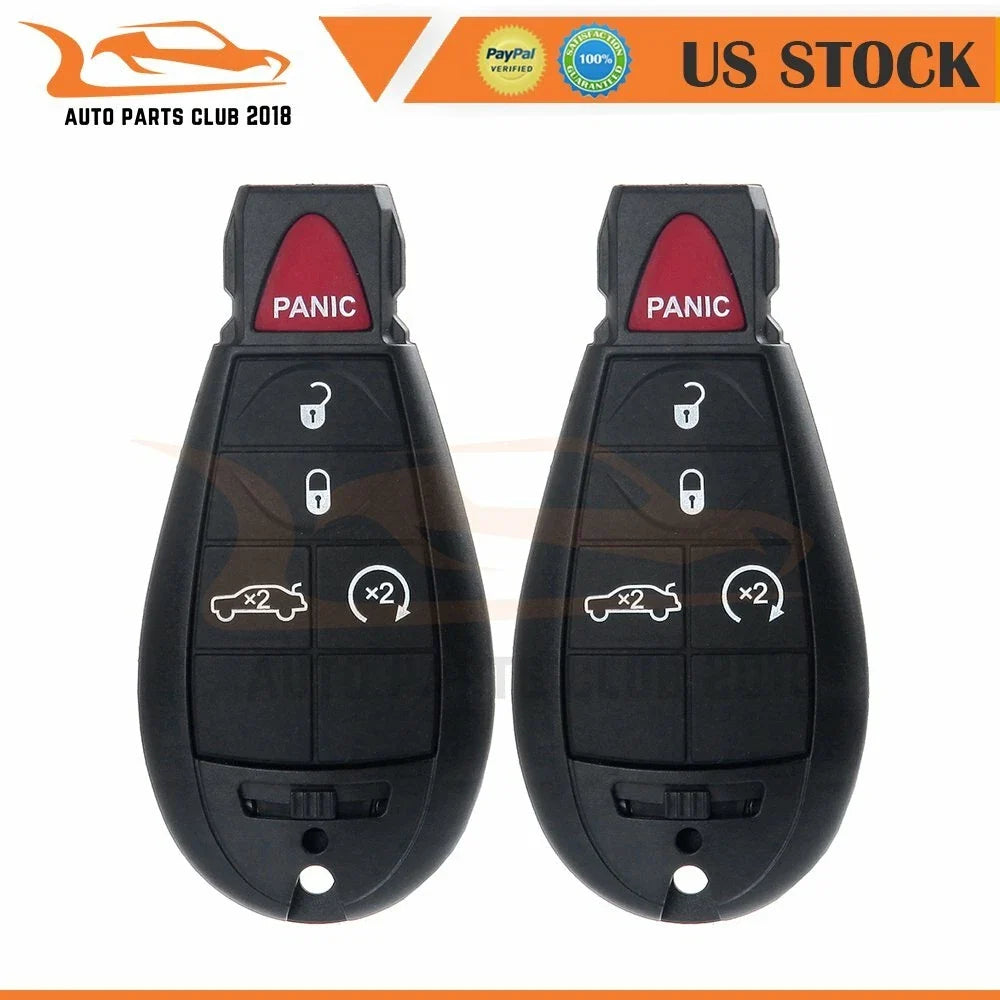 2 Key Entry Remote Fobs for Dodge Challenger Charger (2008–2014)