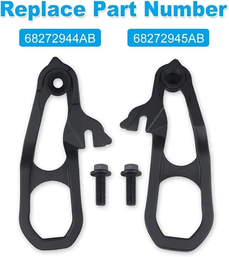 Set of 2 Black Heavy Duty Front Tow Hooks for Dodge Ram 1500 (2019–2024) 82215268AB