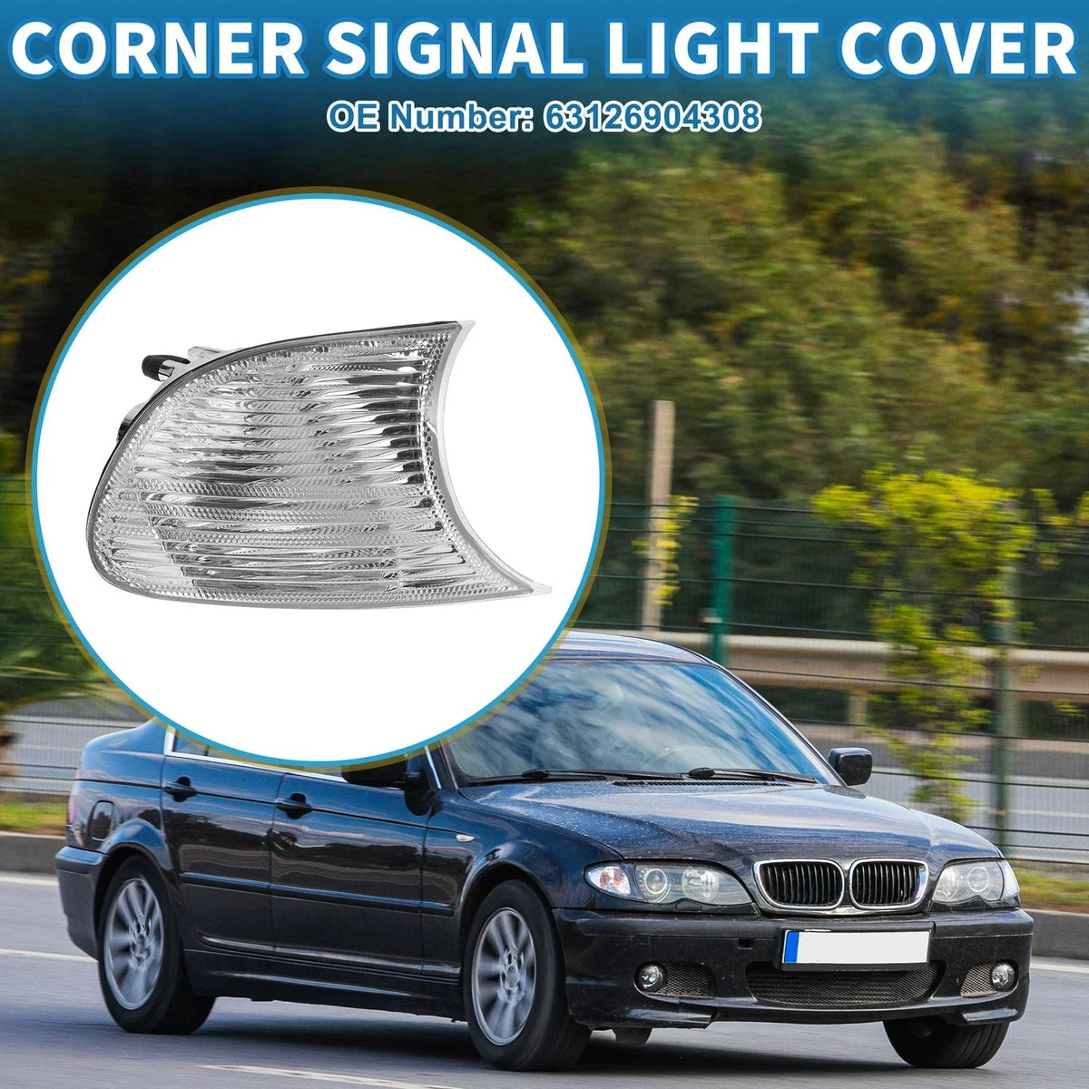 Right Side Corner Signal Light Cover for E36 BMW 3 Series
