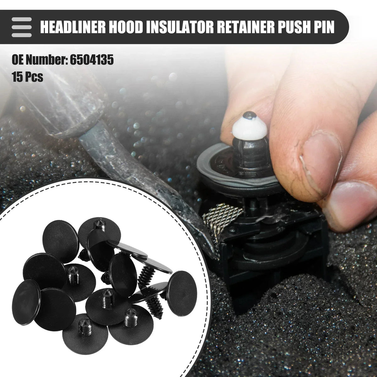 15 Headliner Push Pin Clips for Dodge Hood Insulator