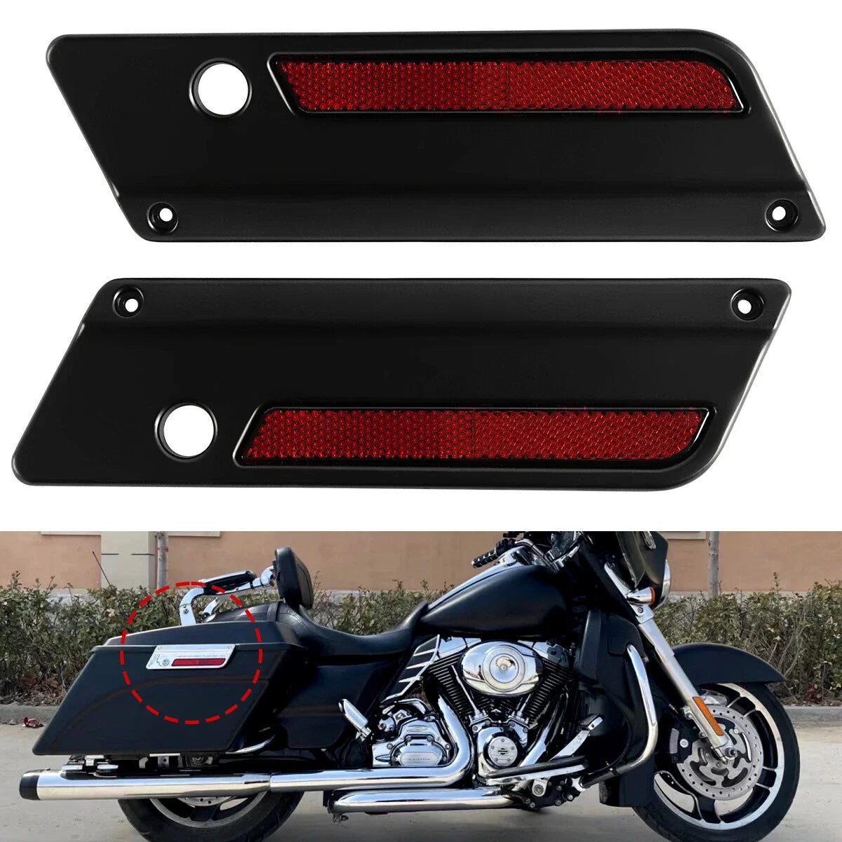 Saddlebag Hardware Kit for Harley Touring (1993–2013) - Black Latch Hinge Lock