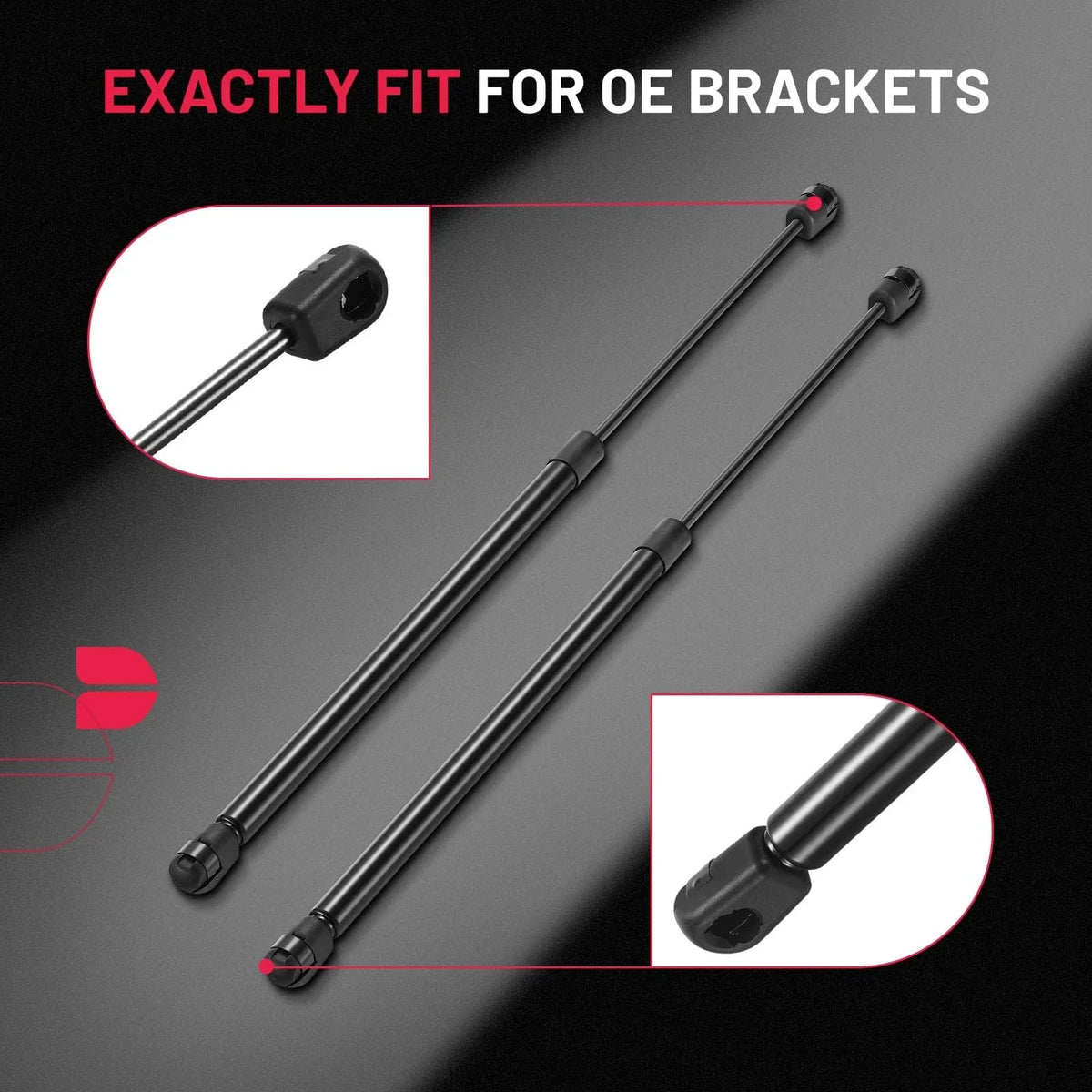 Tonneau Cover Lift Supports Gas Struts for Truck Topper (100Lbs) - 2 Pack
